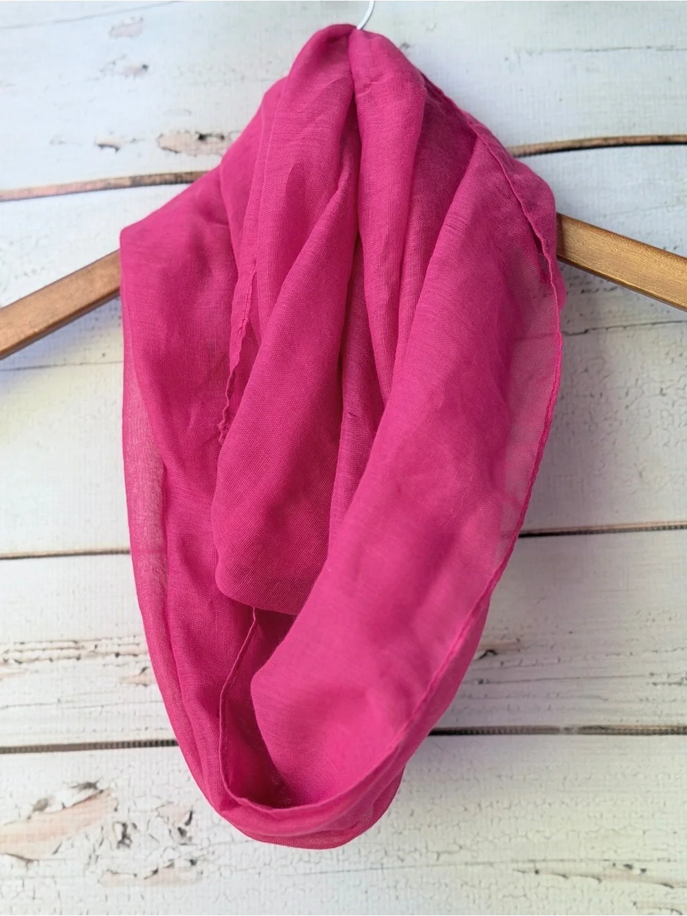 Lightweight Fuchsia Infinity Scarf - Women Accessories